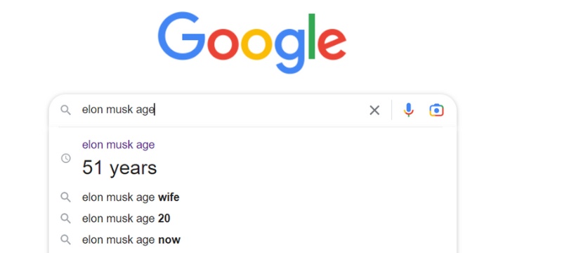 instant answer serp feature in google search bar