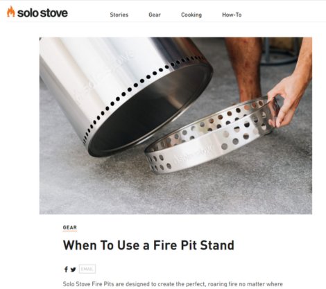 solo stove online retailer blog post